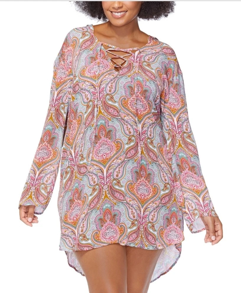 ebay beach cover up dresses Barrett Long Sleeve Cover-Up Beach Dress  Mermaid Way, White / L