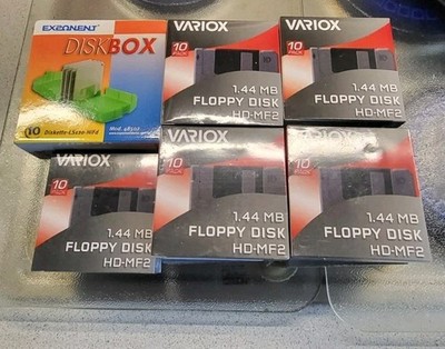 Disketten Variox NEU OVP 9 Pack mit 10  MF-2HD 1,44MB 3,5'' Floppy Disk + 1 Box 