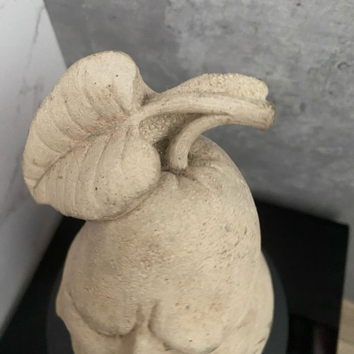 Carruth Studio Handcrafted Stone Peary Winkle Smiling Face Wall 5.5" Sculpture - Picture 8 of 11