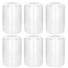 6 Pack Clear Glass Shades Replacement,5.51in Height,3.94in Diameter,1.65in Fi...