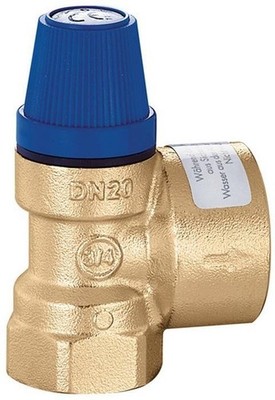Caleffi CA Membran-Sicherheitsventil 1/2Zoll x 3/4Zoll, 8 bar für Brauchwasser