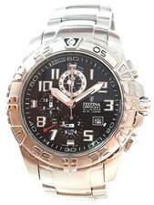FESTINA F16162 TOUR CHRONO ALARM 1/20, DATE,STEEL, 44MM, BATT. NEU,TOPZUSTAND 