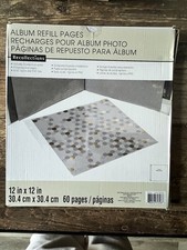 2Pack Recollections Album Refill 12 by 12 Pages 50 Sheets and 8 extension posts