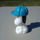 VINTAGE 1969 AVON MILK GLASS SNOOPY AFTER SHAVE DECANTER 5 OZ EMPTY