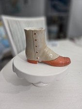 Vtg Ceramic Victorian Button Shoe By Carlsbad