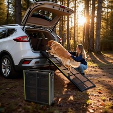Dog Ramp for Car, 74" X 20"Outdoor Portable Dog Ramps for Truck, SUV