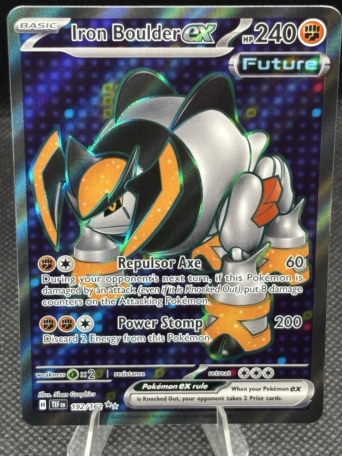 2024 Temporal Forces Iron Boulder ex 192/162 Ultra Rare NM