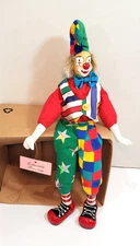Show Stoppers Otto 15" Vintage Porcelain Clown Doll Shelf Sitter RETRO Circus