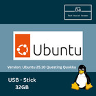 Ubuntu 25.10 Live Boot USB Stick 32GB – startfertig, Windows alternative