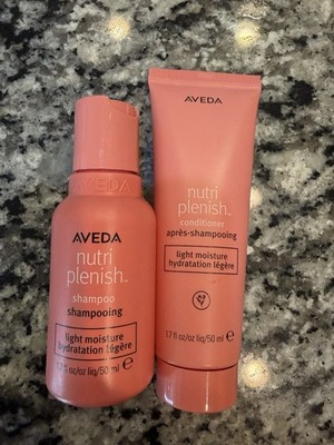 Aveda Nutriplenish Light Moisture Shampoo Conditioner 1.7 Oz Set Travel Size Set