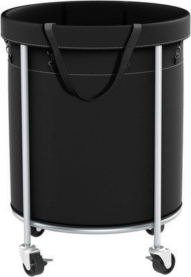 170L Rolling Laundry Basket with Wheels & Removable Bag - Steel Frame Cart