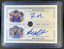 2023-24 Topps Motif Rip Hamilton Ben Wallace Legends of the Court Dual Auto #/25