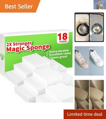 Mühelose Reinigung mit 18er-Pack Magic Eraser Schwämmen - einfach Wasser hinzufügen!