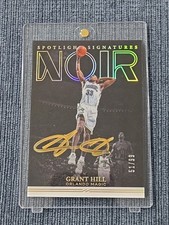 2020 Panini Noir Grant Hill Spotlight Signatures Auto /99 Gold Mark HOF Magic SP
