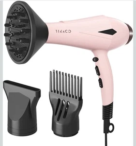 Tik & CO Séchoir à cheveux professionnel compact 1875W rose 3 Chaleur 2 Vitesse AC Moteur