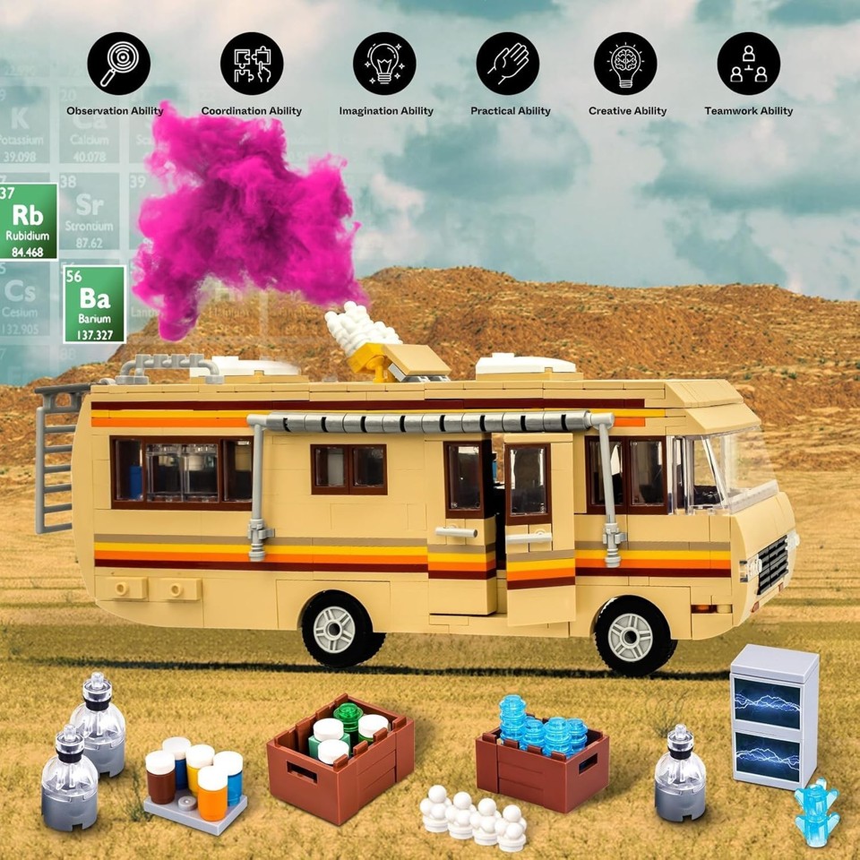 Building Block Set Breaking Bad RV Camper Van Heisenberg DIY Model Set ...