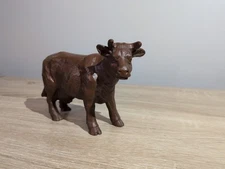 Vintage Cow Figurine From Red Mill MFG. Hand Carved From Pecan Resin, ~6"L, 4"H
