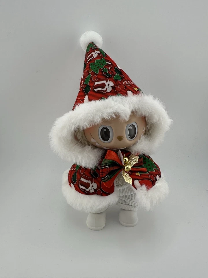 Labubu Clothes Christmas Hoodie Cape β€οΈ Red π€ Antlers (No Doll) - Image 3 of 4