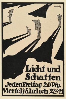   Art Nouveau 1910 'Licht und Schatten' Poster - 24x36  Premium Matte Print
