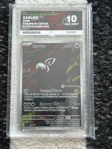 Pokémon TCG Zarude 088 Pokemon Center Stamped Promo Ace 10