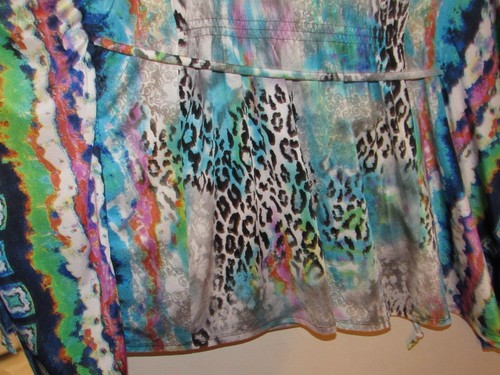 Alberto Makali Womens Top Large Tunic Floral Print Colorful Caftan Artsy Blouse - Picture 10 of 10