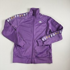 Kappa Womens Purple 222 Banda Hatillo Slim Fit Full Zip Track Jacket Size Small