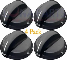 4 Pack Top Burner Knob for Frigidaire, Tappan, AP4322122, PS1991531, 316220009