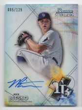 2021 Bowman Sterling Prospect Auto NICK BITSKO Wave Refractor Auto /125-TB Rays