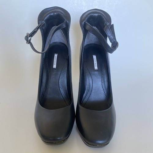 Leon Max Vertu Women's Black Leather Ankle Wrap Stiletto Pumps Size 6M $328 New - Picture 4 of 12