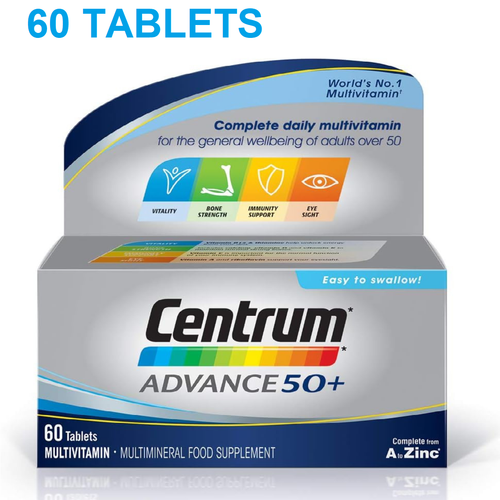 Centrum Advance 50 Plus Multivitamins & Minerals Tablet 30-60-100-180 Tablets UK - Picture 49 of 72