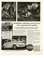 1941 Studebaker Champion Club Sedan Factory Workers Vintage Print Ad 3 1941 Studebaker Champion Club Sedan Factory Workers Vintage Print Ad 3