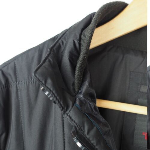 Tumi Quilted Puffer Jacket Mens Medium Black Insulated Fill T-Tech Zip ButtonTum - Picture 16 of 16