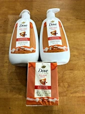3 Dove Holiday Treats Cinnamon Pumpkin Pie Hand Soap & 2pk bar soap