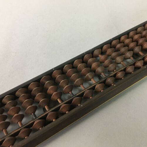 Japanese Vintage Wooden Abacus Calculating Tool 1/5 Beads 27 Rows Soroban ST29