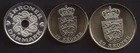 DENMARK 2, 10, 20 Kroner 2011 KM 869, 943, 944 3 pc coin set UNCIRCULATED