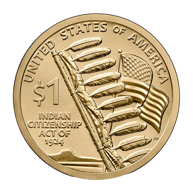 2024-D $25 Sacagawea Golden Dollar Coin Roll - Native American Uncirculated Mint