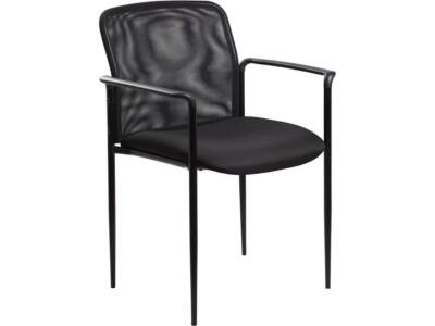 Lorell Reception Side Chair w/Arms 23-3/4''x23-1/2''x33'' Black 69506