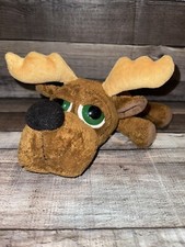 RARE RUSS BERRIE MOOSE PLUSH 11" REINDEER STUFFED ANIMAL TOY BIG GREEN EYES