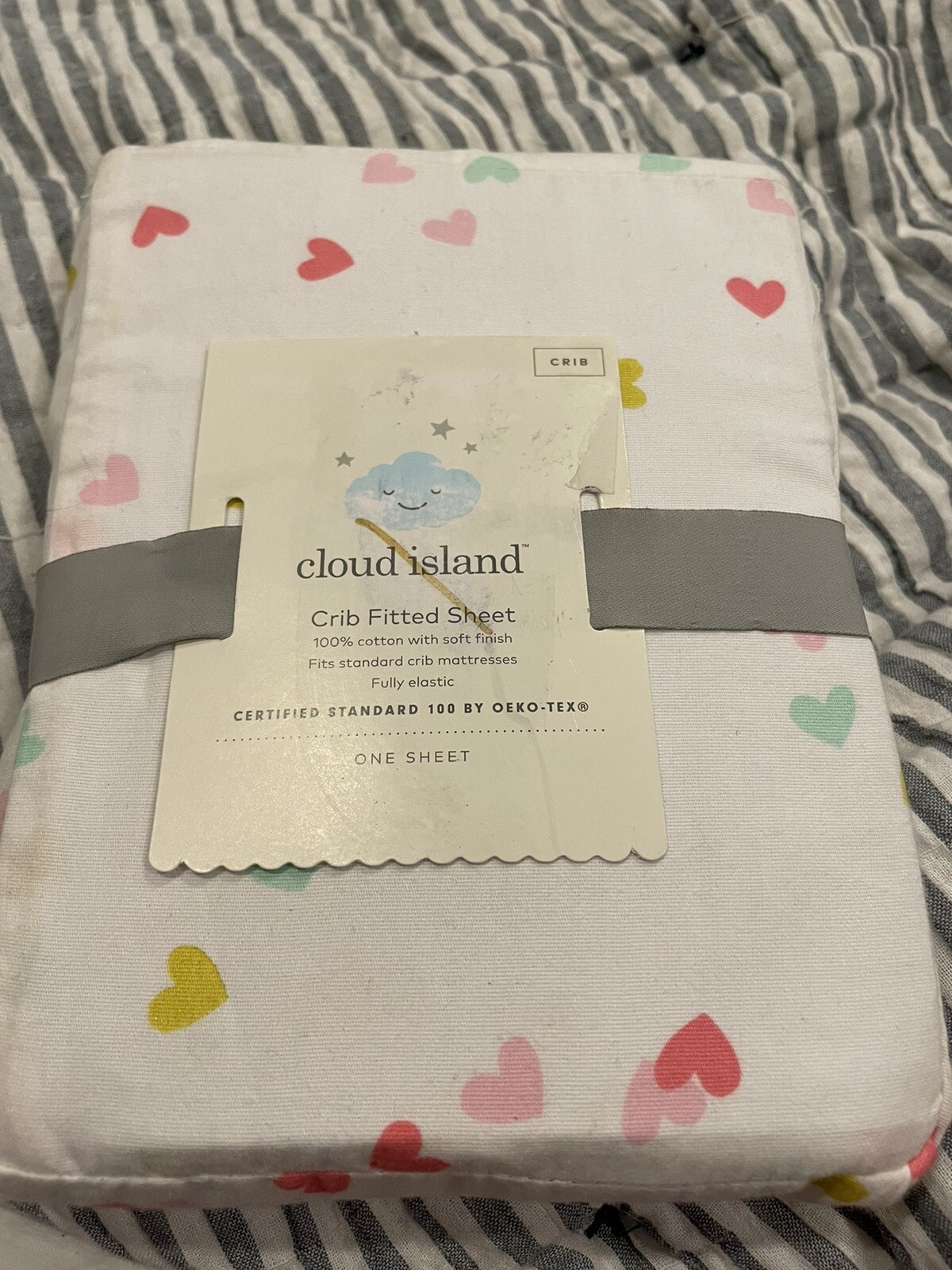 cloud island plush crib sheet