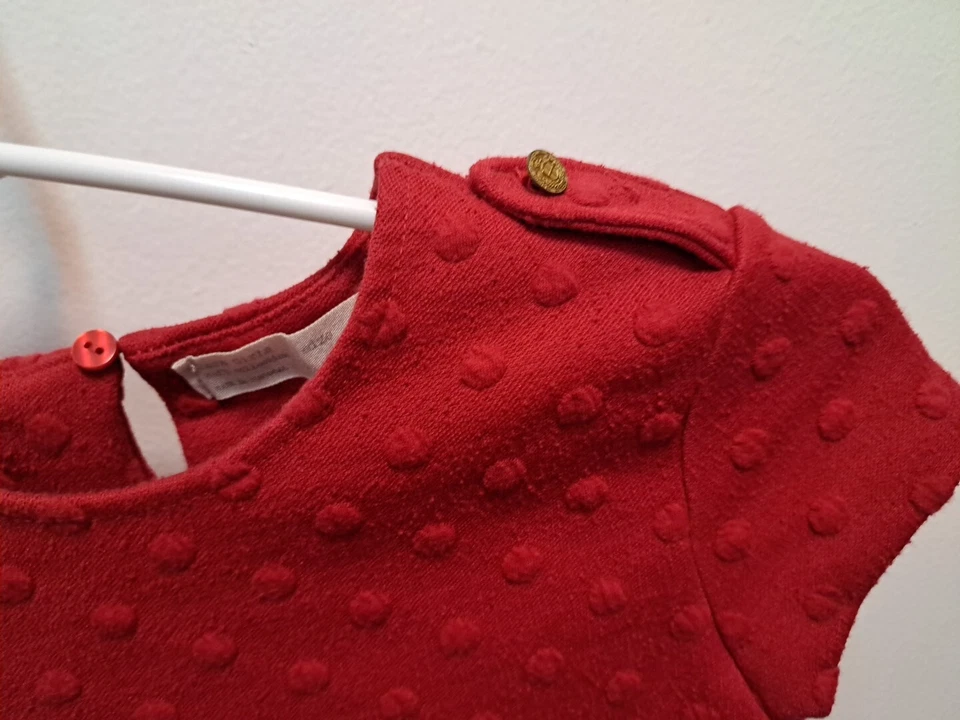 Vestido Zara feminino vermelho tamanho 8 coleção macia tamanho 8 - Imagem 3 de 4