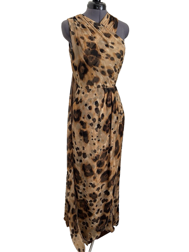 Valentino Boutique Long Ball Gown in leopard silk chiffon print - 6