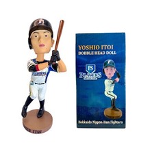Rare! YOSHIO ITOI Bobble Head Doll Hokkaido Nippon-Ham Fighters Baseball 2003