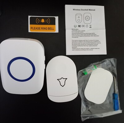 Wireless Doorbell 1000ft Range Loud Enough Doorbell Multiple Volume Levels - Main Image