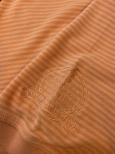 Page & Tuttle Orange Striped Polo Golf Shirt Sz XL H20 Moisture Wicking - Picture 7 of 10