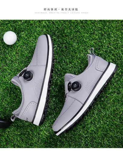 Zapatos de Golf de Entrenamiento Hombres Cuero Impermeables Antideslizantes Caminar Tenis Botas de Golf - Imagen 17 de 25