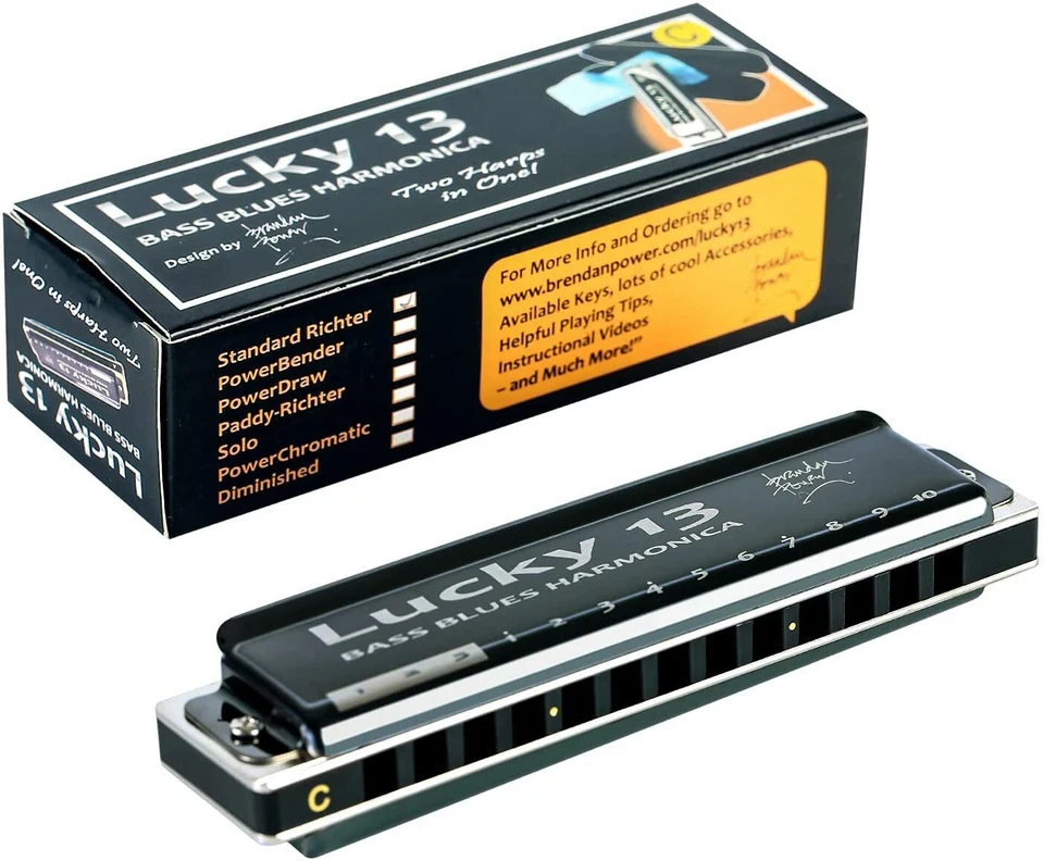 Lucky 13 Bass Plus Blues Harmonica 13 Holes Diatonic Harp Harmonica US Stock - Image 3 of 4