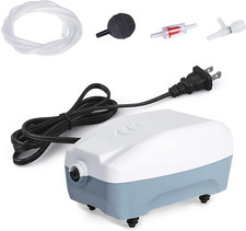 Single Outlet Aquarium Air Pump Fish Tank Aerator with Accessories, Quiet Oxygen