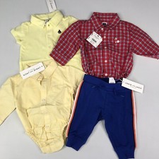 Janie  Jack Baby Boy 0-3M Outfits Lot of 4, Pants, Bodysuit Red, Yellow, Blue