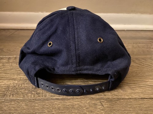 De colección Goodyear Zapato Alado Sombrero Azul Marino Crema Snapback Gorra Retro Logo Ebbets Estilo - Imagen 5 de 7