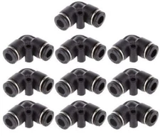 MANASTRIP Push To Connect Air Fitting Tube 3/8" OD Elbow Union Pack of 10